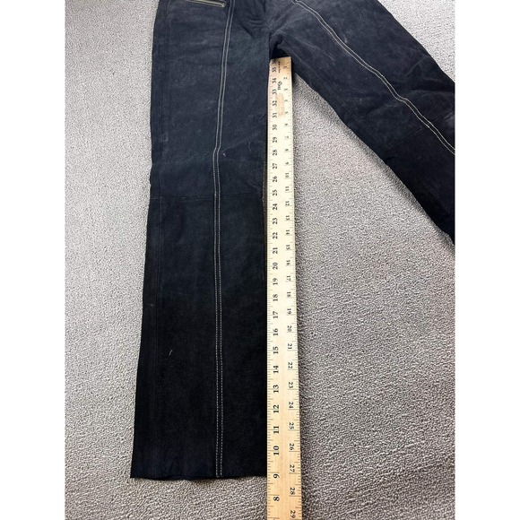 Vintage Wilsons Leather Maxima Pants Women 2 Black Suede Stitching Western Y2K - Picture 6 of 14